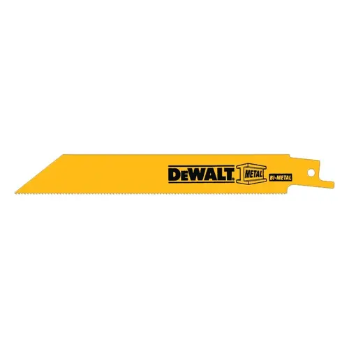 Metal Cutting Reciprocating Saw Blades, 6 in, 18 TPI, Straight Back, Bulk - pack of 100