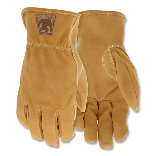 SASQUATCH 3430S Sasquatch  Premium Leather Driver Work Gloves, Small, Unlined, Tan - pack of 12