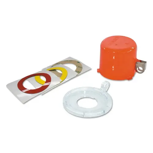Brady 130821 Push Button Lockouts with Standard Covers, 2.9w x 2.9d x 2.2h, Red