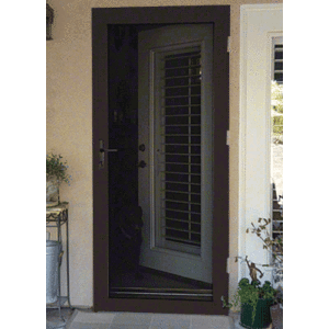 Crl Gd3plblc Security Screen Black Finish Custom Size Premium Hinged Security Door 3 Sided Left Hand