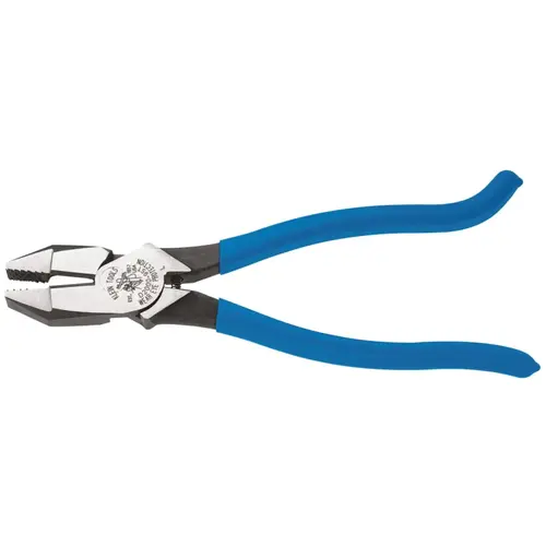 Ironworker's Side-Cutting Square Nose Pliers, 9.35 in OAL, Heavy-Duty Cutting Knives