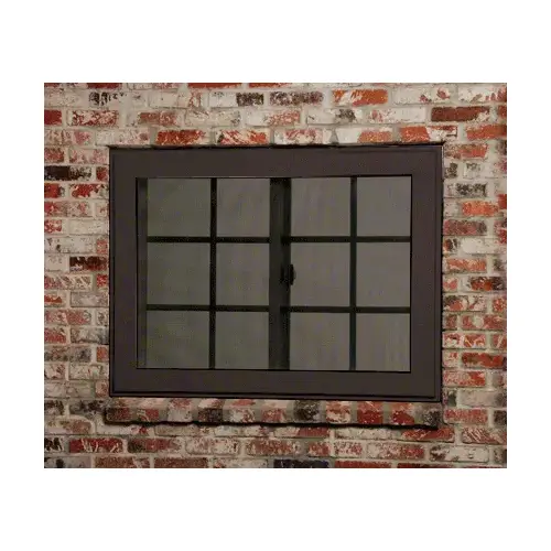 Security Screen Bronze Finish Custom Size Quick Escape Window Screen - Right Hand