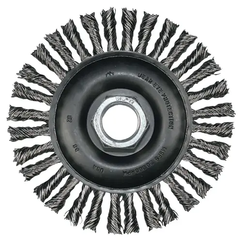 PFERD 82307 Stringer Bead Twist Knot Wheel, 4 D x 3/16 W, .02 Stainless Steel, 20,000 rpm