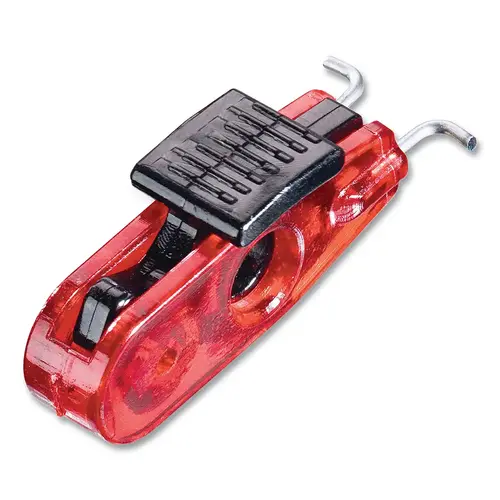 Universal Miniature Circuit Breaker Lockout, 2-2/5 in W x 4-1/2 in L x 45/64 in H, Red