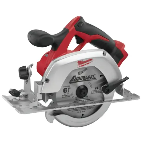 Circular Saw, Tool Only, 18 V, 2.8 Ah, 6-1/2 in Dia Blade, 50 deg Bevel Red