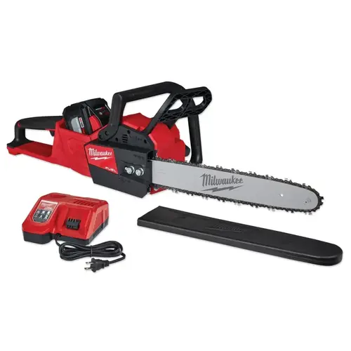 M18 FUEL 16 in. 18-Volt Lithium-Ion Brushless Battery Chainsaw Kit with 12.0 Ah Battery and M18 Rapid Charger Red