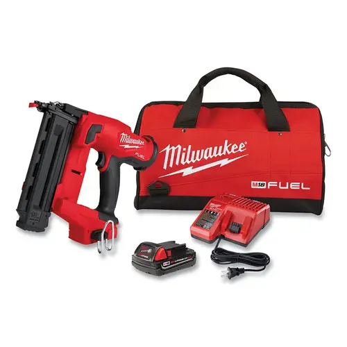 M18 FUEL Brushless 18-Gauge 2-1/8 In. Cordless Brad Nailer Kit with 2.0 Ah Battery & Charger