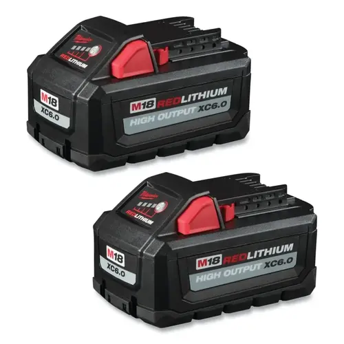 M18  REDLITHIUM  HIGH OUTPUT  XC Battery Pack, 18 V, 6.0 Ah, 2-Pk Pair