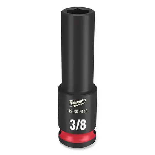 SHOCKWAVE Impact Duty Series Deep Impact Socket, 3/8 in Socket, 3/8 in Drive, Square Drive Black Phosphate