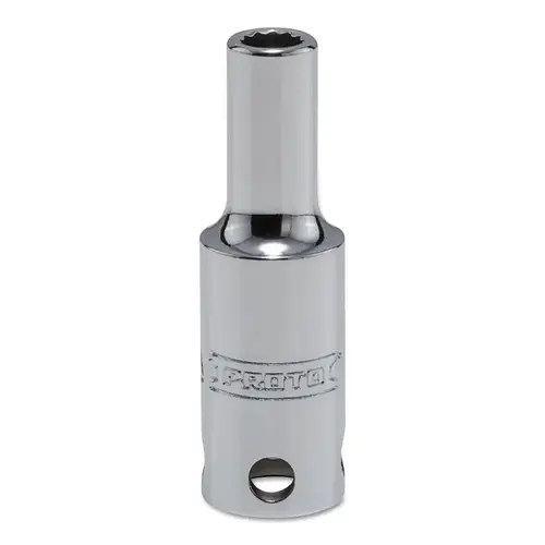 Tether-Ready Drive Deep Sockets, 3/8 in Drive, 21 mm, 1 9/32 in L, 12 Points
