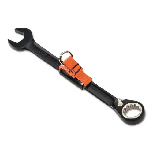 Tether-Ready Combination Reversible Ratcheting Wrench, 9/16 in