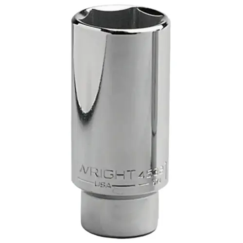 1/2" Dr. Deep Sockets, 1/2 in Drive, 3/4 in, 6 Points