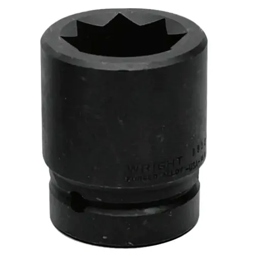 8 Point Double Square Impact Railroad Sockets, 1 in Drive, 1 1/2 in, 8 Points