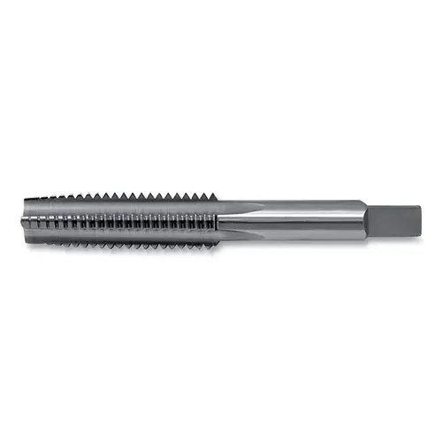 Straight Flute Taper Chamfer Hand Tap, #10-24 UNC Tool Size, 2.375 in OAL, 4 Flutes