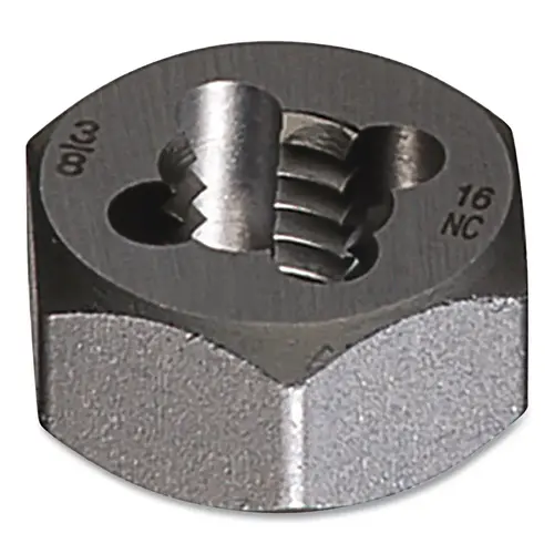 0492 Series Hexagon Rethreading Die, 1/4-20 UNC, HSS, 0.5938 in