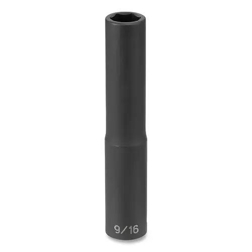 Impact Socket, 1/2 in Drive Size, 11/16 in Socket Size, Hex, 6-point, Extra-Deep Length