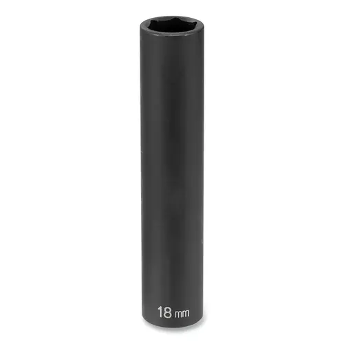Impact Socket, 1/2 in Drive Size, 27 mm Socket Size, Hex, 6-point, Extra-Deep Length
