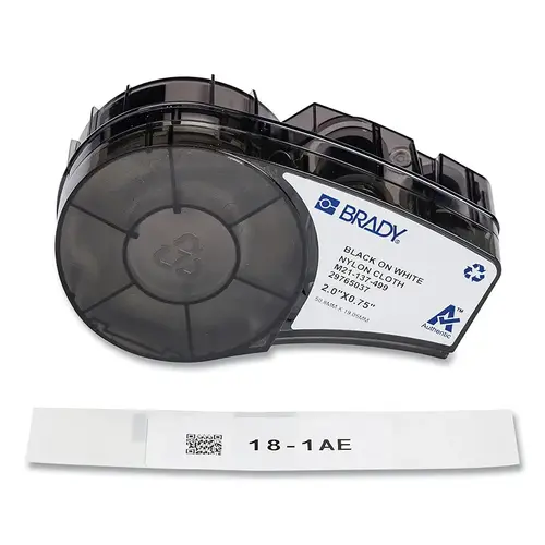 M21 Label, Aggressive Adhesive Multi-Purpose Nylon Labels, .75 in H x 2 in W