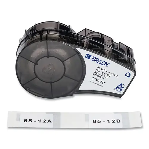 M21 Label, Harsh Environment Multi-Purpose Polyester Labels, .75 in H x 1 in W
