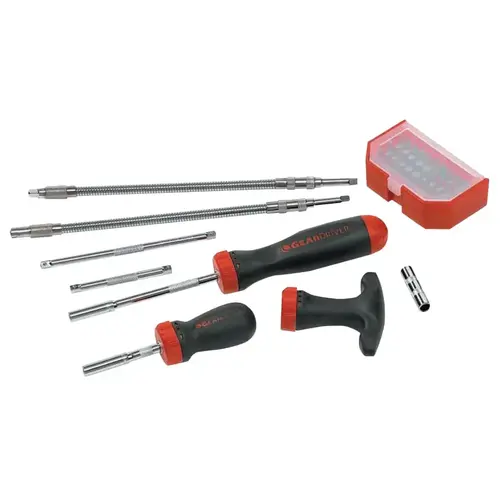 GEARWRENCH 8940 40 Piece Ratcheting Screwdriver Sets, Black/Red