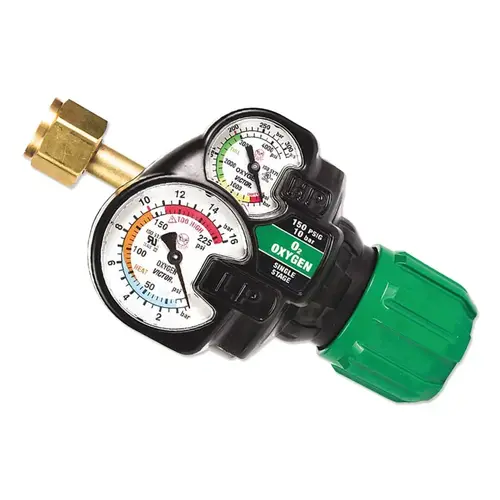 VICTOR 07813601 EDGE  Series 2.0 Regulator, ESS42, Oxygen (O2), 5 to 150 psig, 3000 psig Inlet, CGA 540