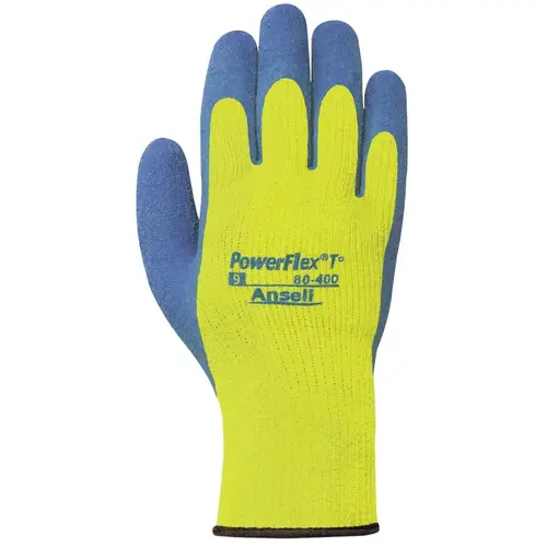 ActivArmr 8040010 80-400 Fleece-Lined Gloves, Size 10, Hi-Viz Yellow/Blue - pack of 12