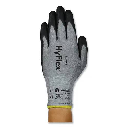 HYFLEX 11-645-120 11-645 Medium-Duty Cut Resistant Gloves, Size 12, Black/Gray - pack of 12