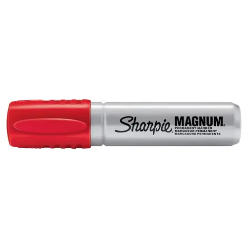 Magnum  Permanent Marker,Red, Jumbo, Chisel Tip - pack of 12