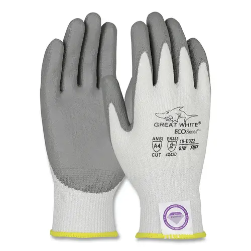 PIP 19D322/L Great White  Eco Series  Dyneema  Diamond Blend Gloves, Gray, Large