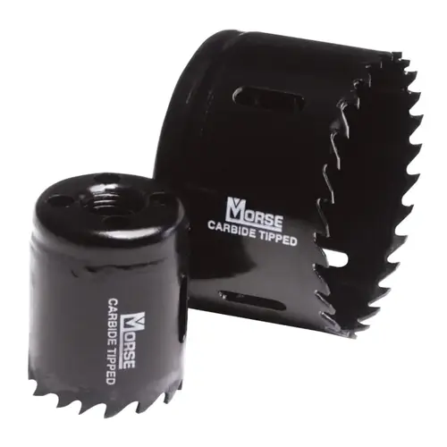 M.K. MORSE MHST25 Carbide-Tipped Hole Saw, 1-9/16 in Cutting dia, 1-1/2 in Cutting Depth, Arbor Required (Sold Separately)