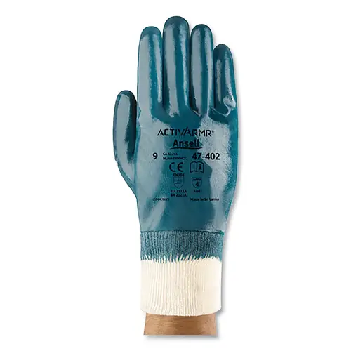 ActivArmr 474028 47-402 Fully Coated Gloves, Size 8, Blue - pack of 12