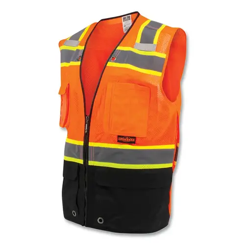 Radians SV51B2ZOML Two Toned Type R Class 2 Color-Blocked Vest, Large, Hi-Vis Orange