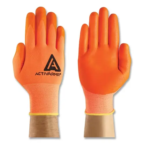 ActivArmr 97-012-7 97-012 Coated Gloves, Size 7, Orange Pair