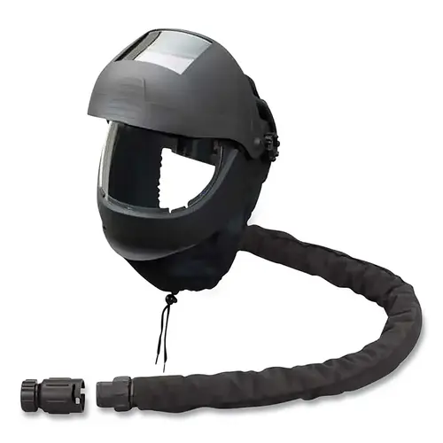 Allegro Industries, Inc 9907CVWADF EZ Air Flex Grinding/Welding Air Shield SAR, Head Top w/HP Flow Control Valve and Flexible/Covered Hose Black; Gray