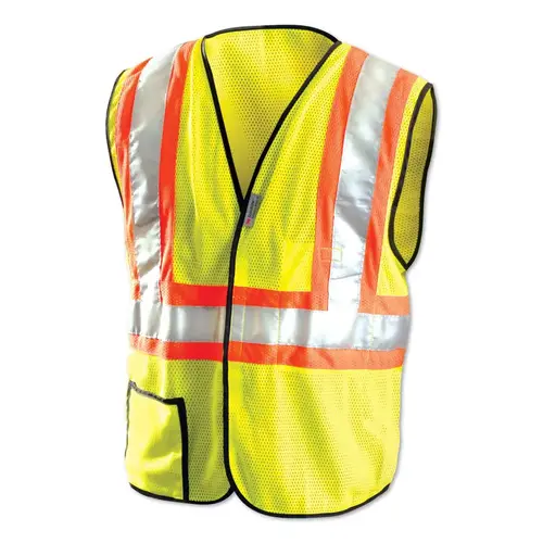 OCCUNOMIX LUXSSCOOL2Y3X CL2 2TONE MESH VEST YEL 3XL