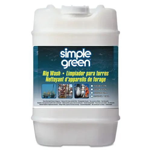 SIMPLE GREEN 0100000103005 Rig Wash, 5 Gal Container Clear