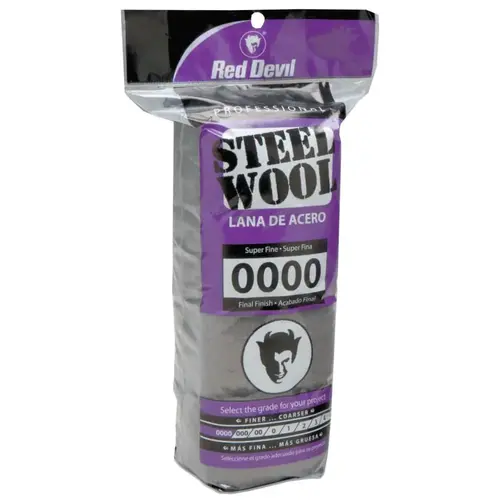 Red Devil 0310 Steel Wool, Super Fine/Final Finish, #0000 - pack of 16
