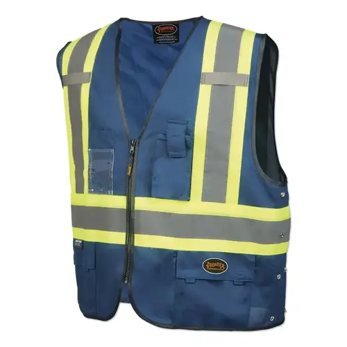 Pioneer V1021580U-4/5XL 134NAU Safety Vest, 4/5XL, Navy