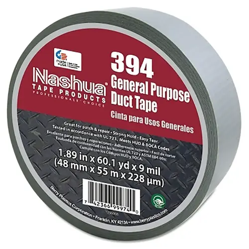 Nashua 1086769 Multi-Purpose Duct Tapes, Silver, 2 in x 60 yd x 8.5 mil - pack of 24