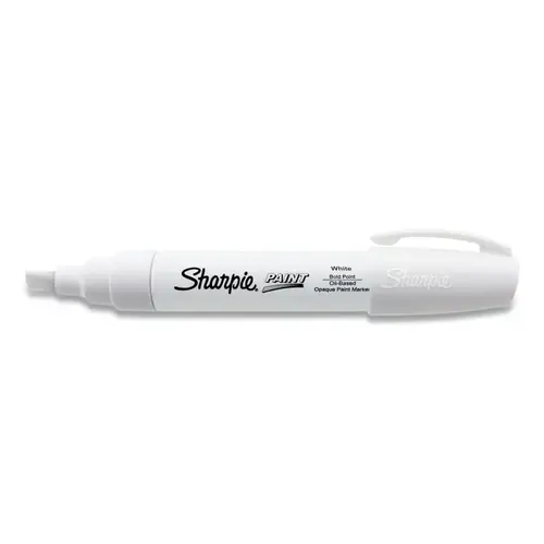 Sharpie 35568 Oil Based Paint Marker, White, Bold, Chisel - pack of 6