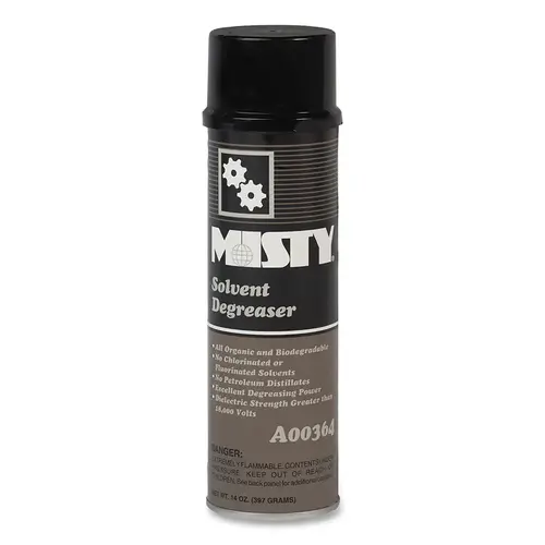 Misty 1033954 Solvent Degreaser, 20 oz, Aerosol Can, Unscented Clear - pack of 12