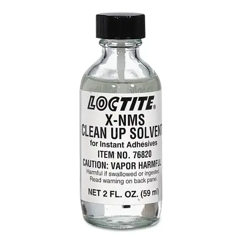 768  X-NMS  Clean Up Solvent for Instant Adhesive, 2 oz, Bottle, Mild Solvent Clear