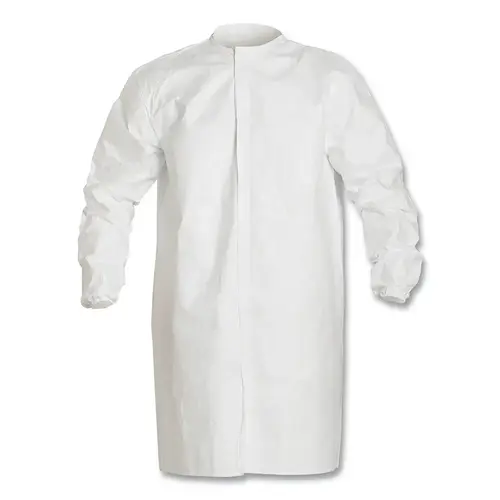 DuPont IC270BWHSM0030CS Tyvek  IsoClean  Frock with Snap Front, Small, White