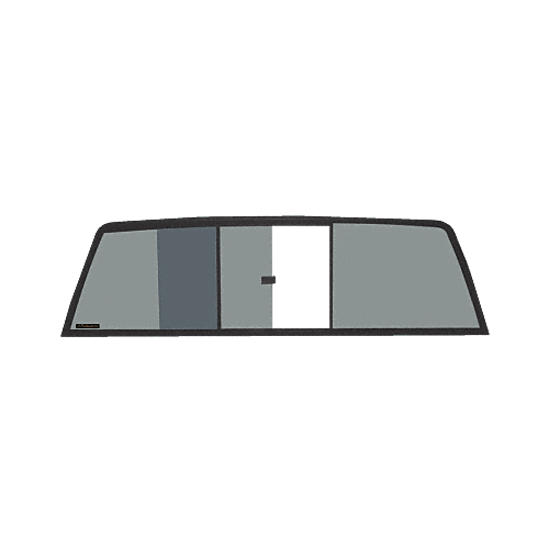 Tri-Vent Three Panel Truck Sliding Window with Solar Glass for 1986-1993 Dodge Dakota Standard Cabs