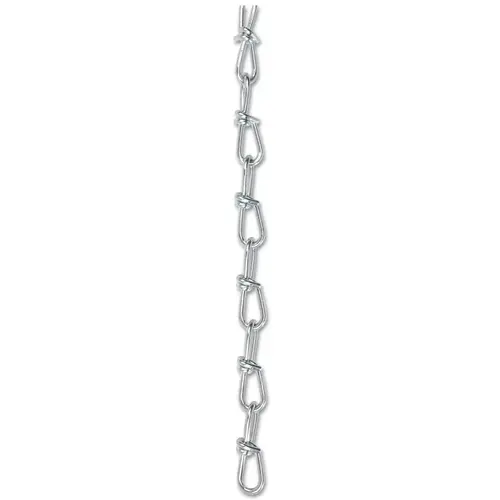 Peerless 7011032 Twin Loop Chains, Size 1/0, 100 ft, 200 lb Limit, Bright Zinc Stainless Steel - pack of 100