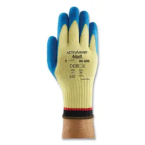 ActivArmr 80-600-7 80-600 Heavy-Duty Cut Resistant Gloves, Size 7, Yellow/Blue - 2 per pack x72 packs