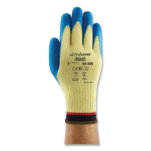 ActivArmr 80-600-7 80-600 Heavy-Duty Cut Resistant Gloves, Size 7, Yellow/Blue - pack of 72