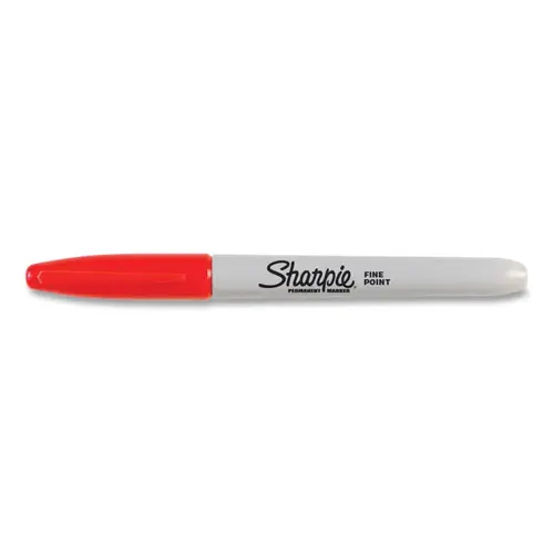 Sharpie 30052 Fine Tip Permanent Marker, Red, Bullet - pack of 144