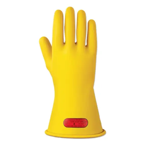 RIG Electrical Insulating Gloves, 11 in L, Class 0, Size 10, Yellow Pair
