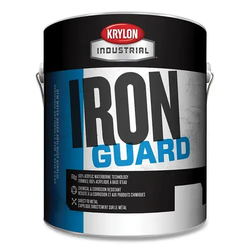 Krylon Industrial K1100180216 IRON GUARD  Water-based Acrylic Enamel, 1 gal, Gray Primer